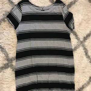 Gray and Black Stripped Dress